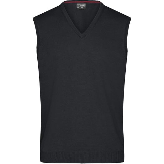 Men's V-Neck Pullunder - Klassischer Baumwoll-Pullunder (Bild 1)