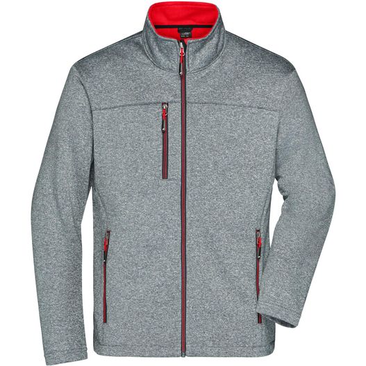 Men's Softshell Jacket - Softshelljacke in Melange-Optik (Bild 1)
