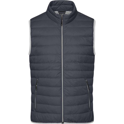 eine herrenweste mit einem reißverschlusskragen Men's Down Vest - Leichte Daunenweste im klassischen Design (Bild 1)