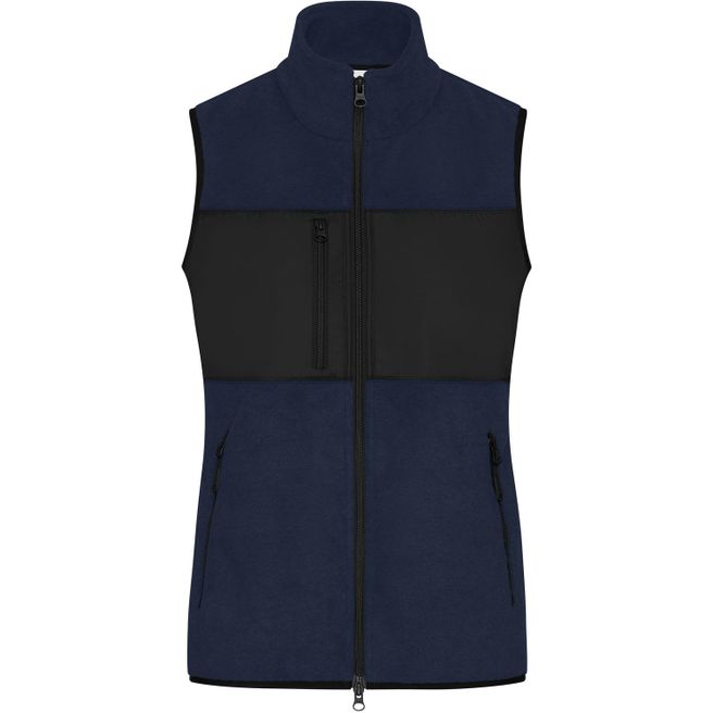 Ladies' Fleece Vest - Fleeceweste im Materialmix