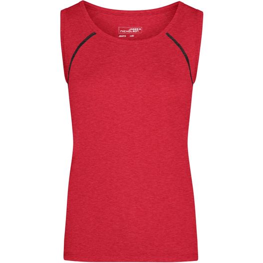 eine rote spitze mit einem schwarzen reißverschluss auf der rückseite Ladies' Sports Tanktop - Funktionstop für Fitness und Sport (Bild 1)