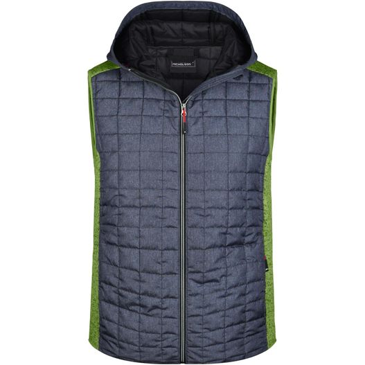 Men's Knitted Hybrid Vest - Weste im stylischen Materialmix (Bild 1)