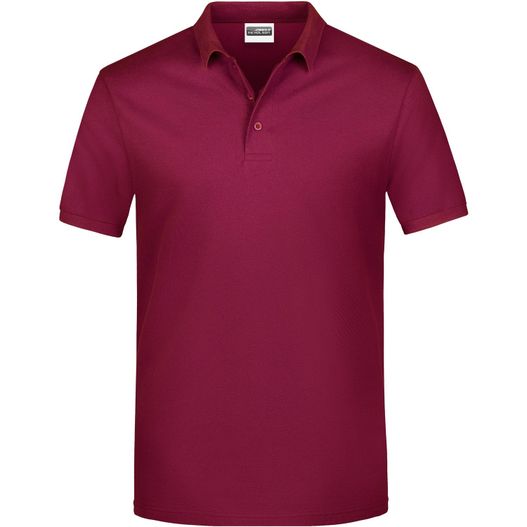 ein maroon polo shirt mit einem kragen und einem weißen logo Promo Polo Man - Klassisches Poloshirt (Bild 1)