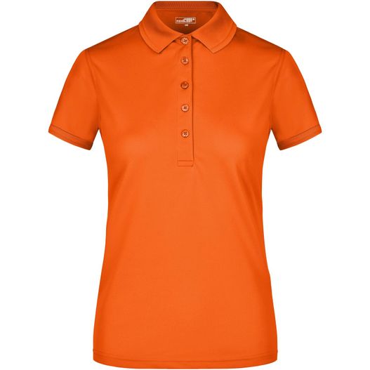 ein oranges poloshirt mit knöpfen Ladies' Active Polo - Funktionelles Polo für Freizeit und Sport (Bild 1)