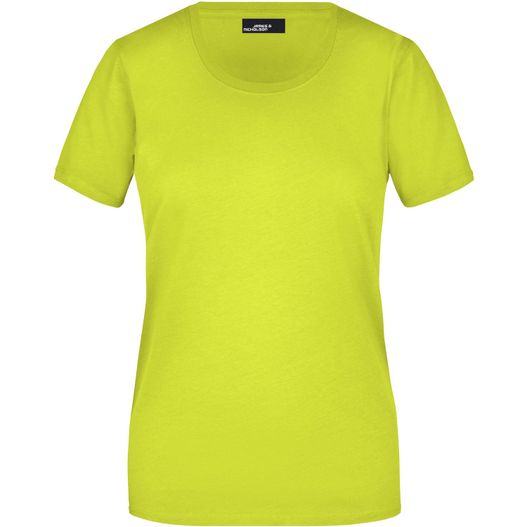 ein frauen gelb t - shirt Ladies' Basic-T - Leicht tailliertes T-Shirt aus Single Jersey (Bild 1)