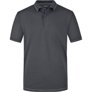 Men's Elastic Polo - Hochwertiges Poloshirt mit Kontraststreifen