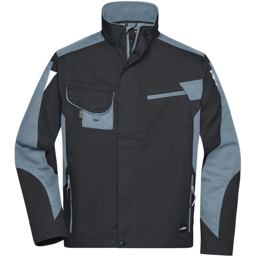 eine schwarze jacke mit blauen akzenten Workwear Jacket - STRONG - - Professionelle Jacke mit hochwertiger Ausstattung (Bild 1)