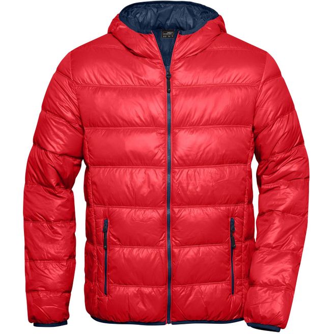 Men's Down Jacket - Ultraleichte Daunenjacke mit Kapuze in sportlichem Style