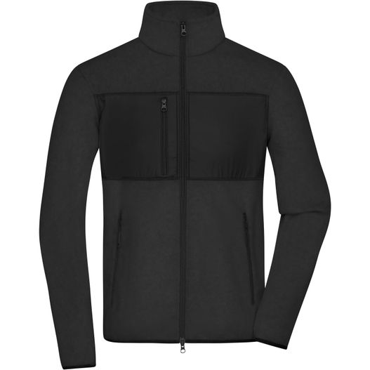 Men's Fleece Jacket - Fleecejacke im Materialmix (Bild 1)