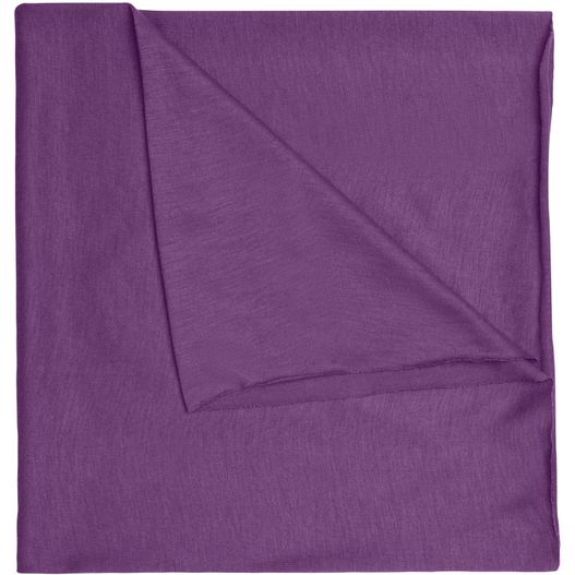eine lila decke auf einem weißen hintergrund gefaltet Economic X-Tube Polyester - Multifunktionales Schlauchtuch mit 12 Tragevarianten (Bild 1)