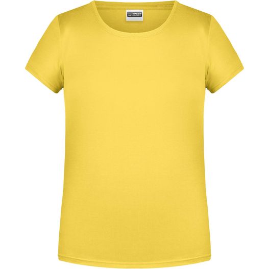 ein frauen gelbes t-shirt Girls' Basic-T - T-Shirt für Kinder in klassischer Form (Bild 1)