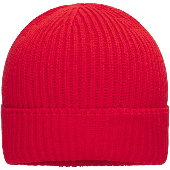 Bio Cotton Winter Beanie - Grob gestrickte Wintermütze mit Umschlag
