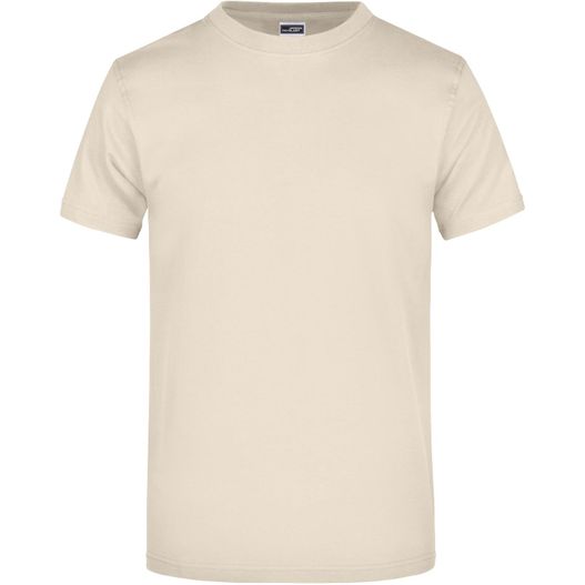 ein weißes t-shirt mit einem kurzen ärmel Round-T Heavy (180g/m²) - Komfort-T-Shirt aus strapazierfähigem Single Jersey (Bild 1)
