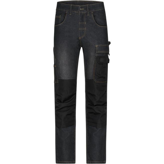 Workwear Stretch-Jeans - Jeans-Hose in gerader Schnittführung mit vielen Details