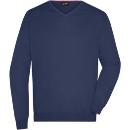 Men's V-Neck Pullover - Klassischer Baumwoll-Pullover