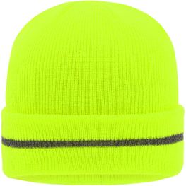 Reflective Beanie - Klassische Strickmütze mit einem reflektierenden Streifen im Umschlag (ohne Schutzfunktion/keine PSA)