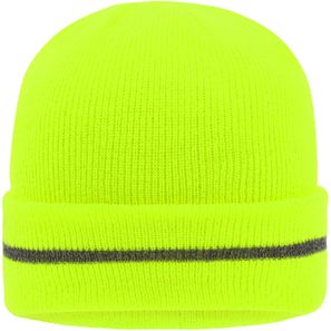 Reflective Beanie - Klassische Strickmütze mit einem reflektierenden Streifen im Umschlag (ohne Schutzfunktion/keine PSA)