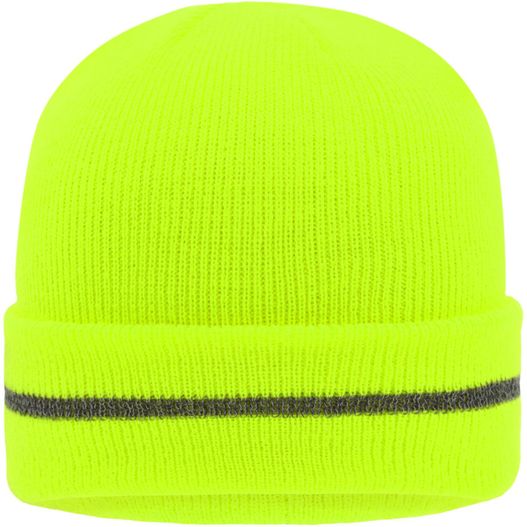 Reflective Beanie - Klassische Strickmütze mit einem reflektierenden Streifen im Umschlag (ohne Schutzfunktion/keine PSA) (Bild 1)