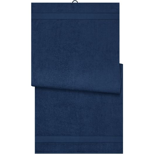 ein blaues handtuch auf einem weißen hintergrund gefaltet Bath Sheet - Badetuch im modischen Design (Bild 1)