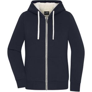 Ladies' Doubleface Jacket - Kapuzenjacke aus BIO-Baumwolle mit weichem Sherpa-Futter
