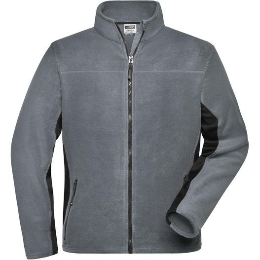 Men's Workwear Fleece Jacket - STRONG - - Strapazierfähige Fleecejacke im Materialmix (Bild 1)