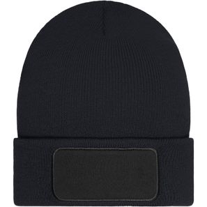 Beanie with Patch (10cm x 5 cm) - Thinsulate - Wärmende Strickmütze mit Zwischenfutter aus Thinsulate™ mit Baumwoll-Patch