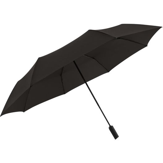 ein schwarzer regenschirm mit schwarzem griff auf weißem hintergrund Knirps Taschenschirm A.400 XXL duomatic (Bild 1)