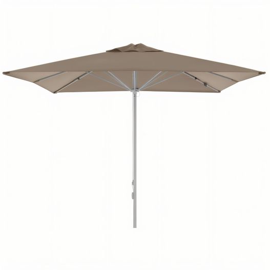 ein beige regenschirm mit weißer basis doppler Sonnenschirm Alu Basic 300 x 300 cm, mit Windventil, ohne Volant (Bild 1)