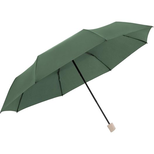 ein grüner regenschirm mit holzgriff Knirps Taschenschirm Horizon manual (Bild 1)