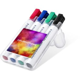 STAEDTLER Lumocolor® whiteboard marker, 4er Box (Keilspitze)