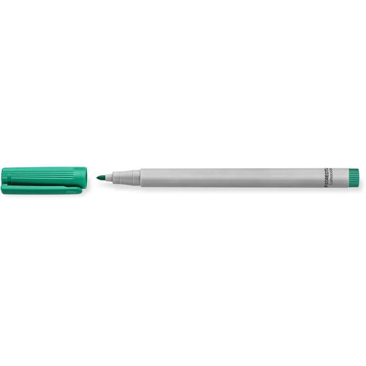 ein stift mit einer grünen spitze auf einem weißen hintergrund STAEDTLER Lumocolor® non-permanent M (Bild 1)