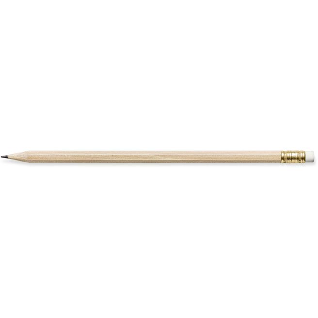 STAEDTLER Bleistift hexagonal mit Radiertip, natur