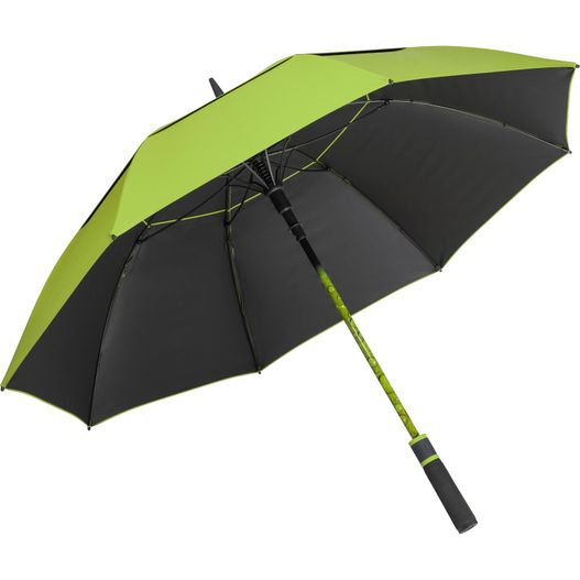 ein schwarzer und grüner regenschirm mit schwarzem griff AC-Golf-/Gästeschirm Doubleface XL Vent (Bild 1)