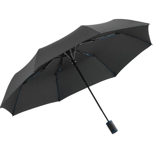 ein schwarzer regenschirm mit blauem griff Taschenschirm AC Mini Style (Bild 1)