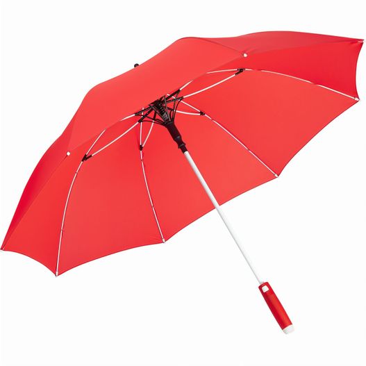 ein roter schirm mit weißem griff auf weißem hintergrund AC-Midsize-Stockschirm Whiteline (Bild 1)