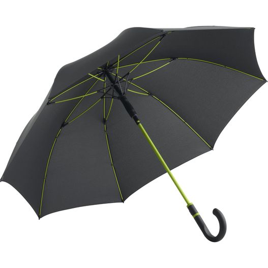 ein schwarzer regenschirm mit grünem griff AC-Midsize-Stockschirm Style (Bild 1)