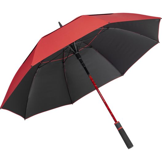 ein roter und schwarzer regenschirm mit schwarzem griff AC-Golf-/Gästeschirm FARE® Doubleface XL Vent (Bild 1)