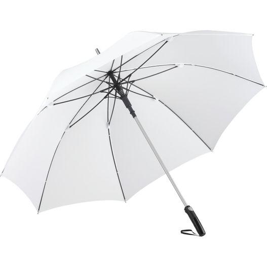 weißer regenschirm mit schwarzem griff AC-Alu-Gästeschirm Precious (Bild 1)