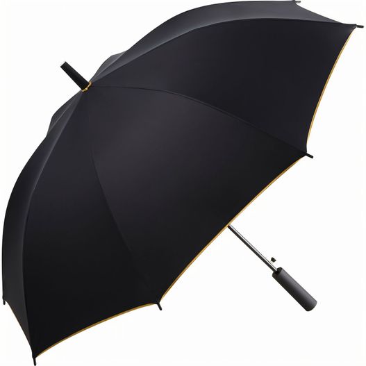 ein schwarzer regenschirm mit einem goldenen streifen AC-Stockschirm Doubleface (Bild 1)