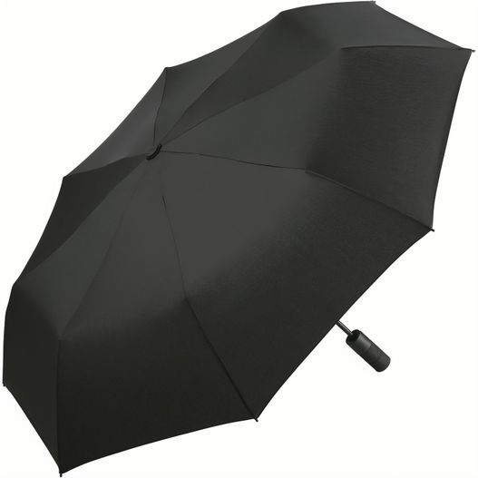 ein schwarzer regenschirm mit schwarzem griff auf weißem hintergrund AOC-Mini-Taschenschirm Profile (Bild 1)