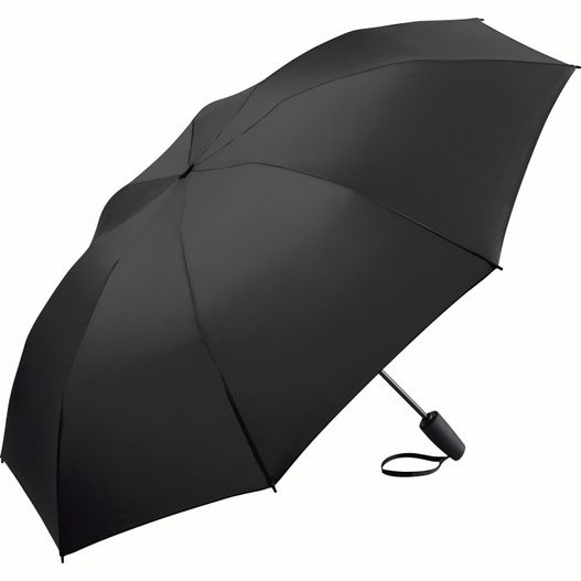 ein schwarzer regenschirm mit schwarzem griff auf weißem hintergrund AOC-Oversize-Taschenschirm Contrary (Bild 1)