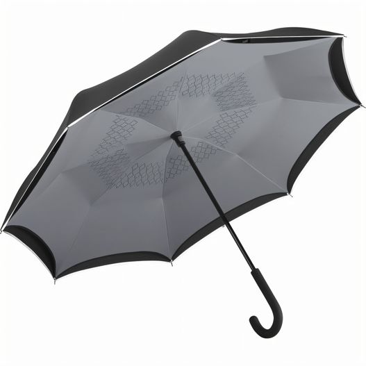 ein schwarzer und weißer regenschirm mit schwarzem griff Stockschirm Contrary (Bild 1)