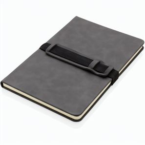 Deluxe Hardcover PU Notizbuch mit Handy- und Stiftehalter
