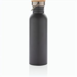 Moderne Stainless-Steel Flasche mit Bambusdeckel