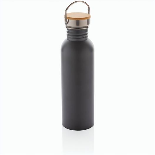 Produktabbildung Moderne Stainless-Steel Flasche mit Bambusdeckel Moderne Stainless-Steel Flasche mit Bambusdeckel (Bild 1)