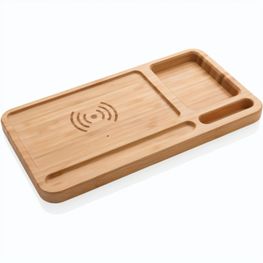 Bambus Schreibtisch-Organizer mit 5W Wireless Charger