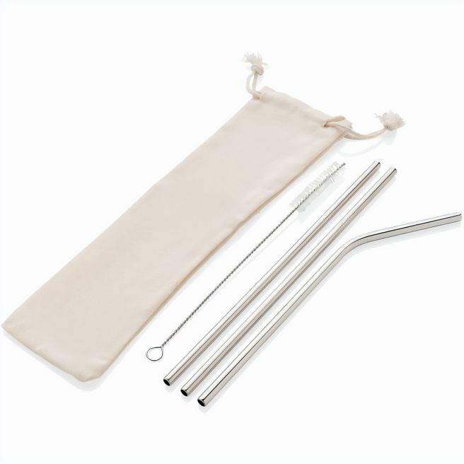 3-teiliges Trinkhalm-Set aus Stainless Steel
