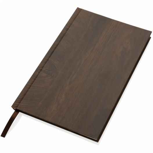 ein braunes notizbuch mit einem holzdeckel Kavana A5 Notizbuch mit Holz-Print (Bild 1)