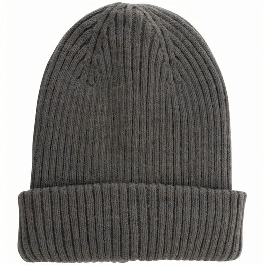 ein grauer hut auf weißem hintergrund Impact AWARE™ Polylana® doppelt gestrickte Mütze (Bild 1)