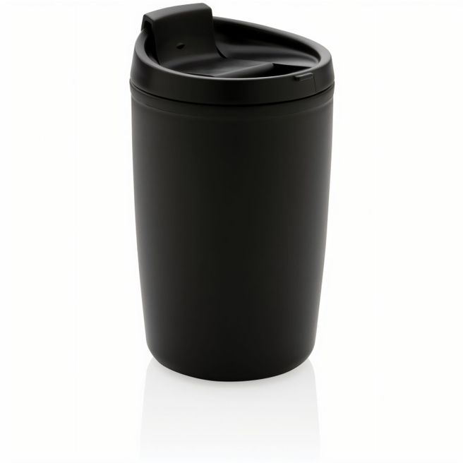GRS recycelter PP-Becher mit Flip-Deckel